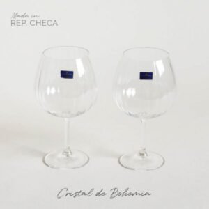 "SET X 2 COPAS DE GIN TONIC DE  CRISTAL DE BOHEMIA WATERFALL"