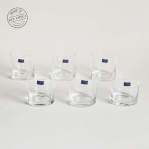 "SET X 6 VASOS DE WHISKY DE CRISTAL  DE BOHEMIA BARWARE"