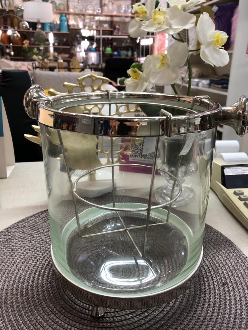 Balde Champagne Recto liso base aro metal