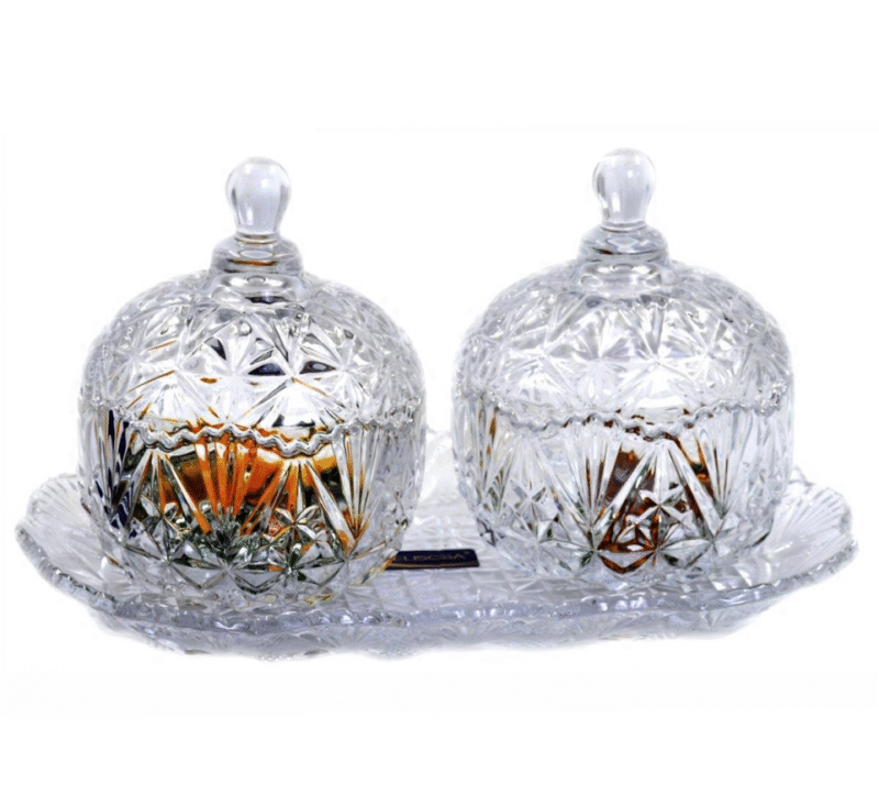 Azucarera y Yerbera con plato