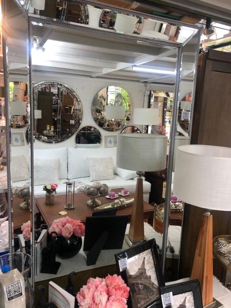 Espejo Milo 2x1 Marco Plata Vieja