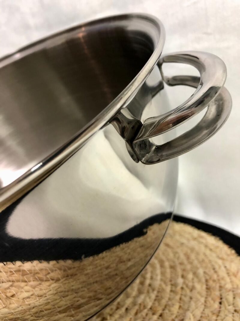 CACEROLA 22 x 10 cm. con ASAS TRIPLE FONDO