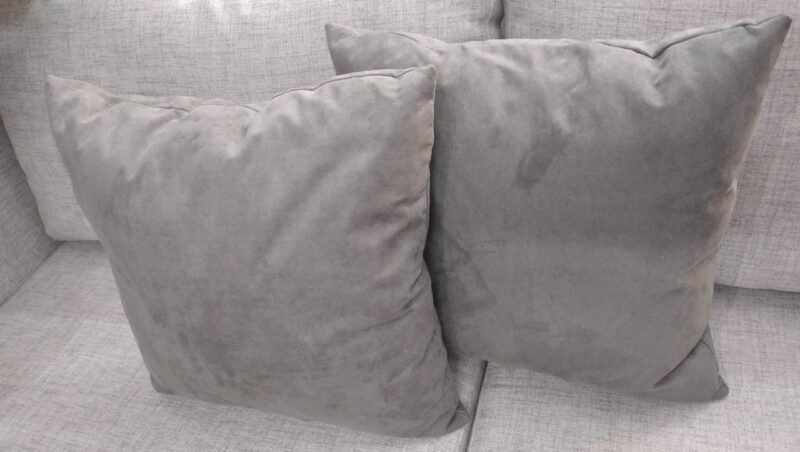 Almohadones en pana Grafito x2