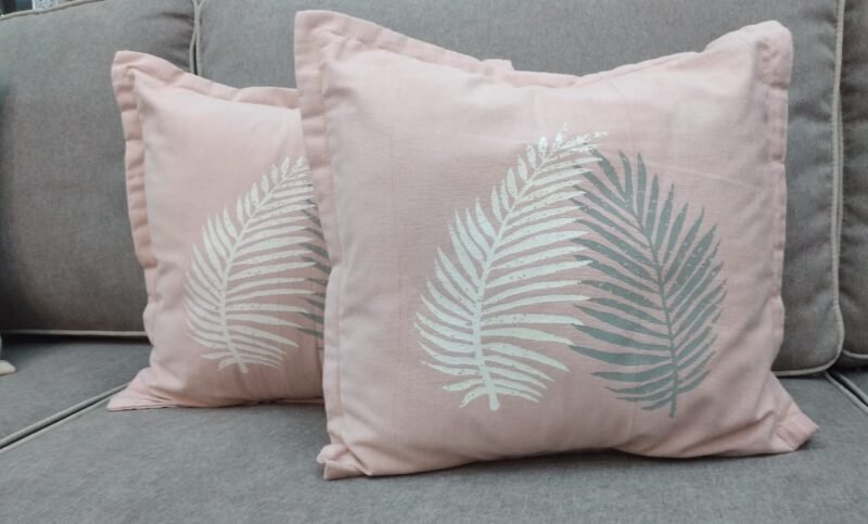 Set x 2  funda Rosa y Hojas