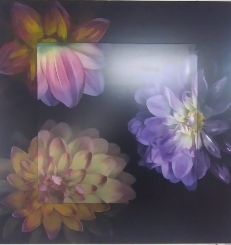 Cuadro Flores Lila en fondo Negro - 50% OFF EN EFECTIVO