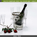 Balde Champagne Recto tallado y aro metal