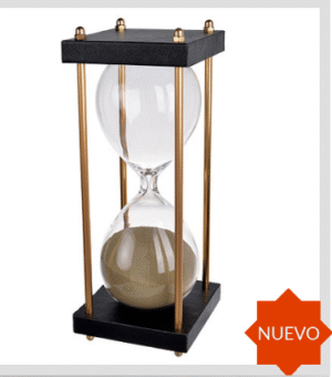 RELOJ ARENA DE MADERA/METAL//11 x 11 x 31 cm