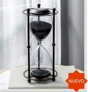 RELOJ DE ARENA NEGRA 1 HORA
