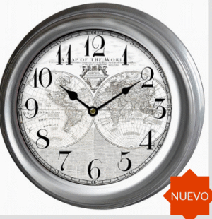 RELOJ PARED DE METAL//22 x 7 x 22 cm// distintos colores