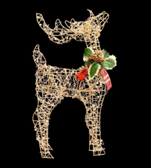 RENO ALAMBRE PLATEADO Y DORADO 80cm