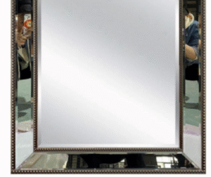 Espejo Milo 2x1 Marco Plata Vieja