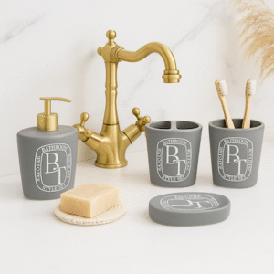 Dypt Gris | Set de 4 elementos baño