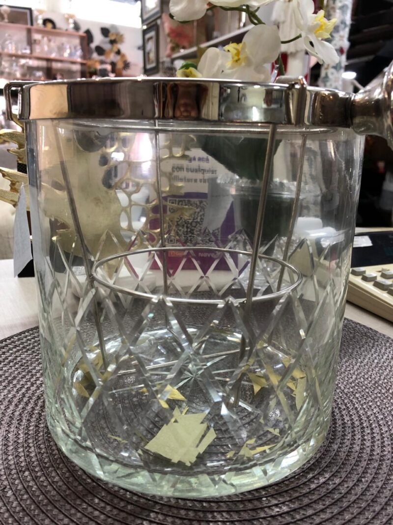 Balde Champagne Recto tallado y aro metal