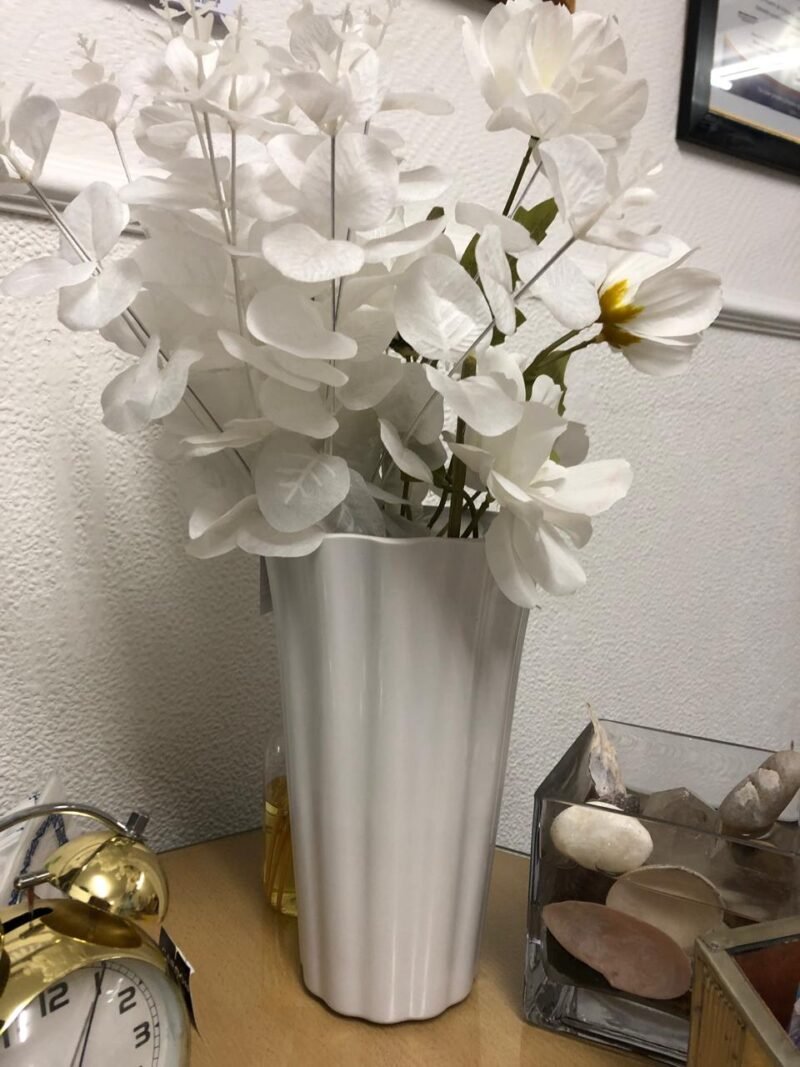 Florero de Plastico Blanco