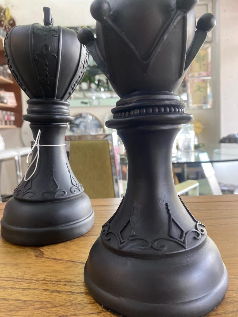 Figura Ajedrez Rey y reina// resina y mármol