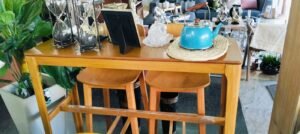 BANQUETAS MADERA - HABANO CLARO EL SET BARRA NORDICA 0,40 -HABANO CLARO