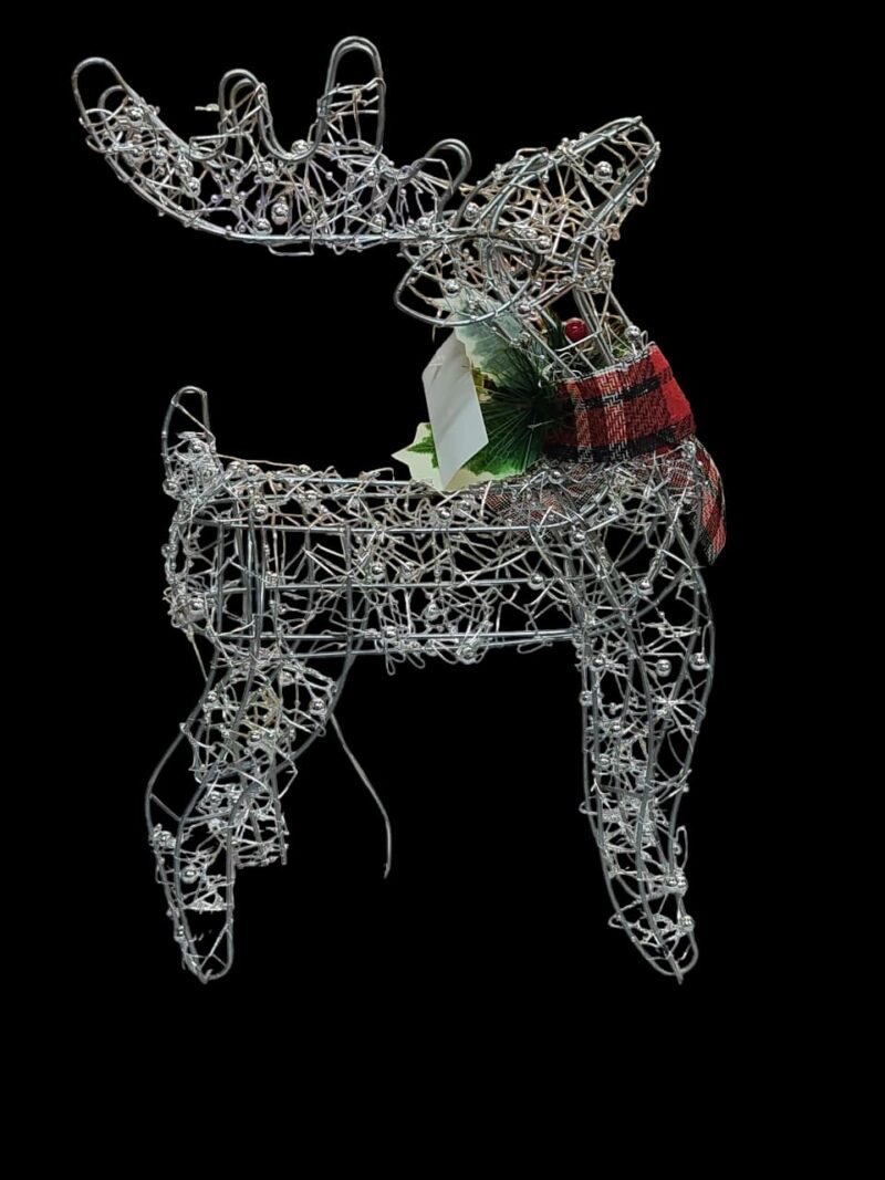 RENO ALAMBRE PLATEADO  Y DORADO 60cm