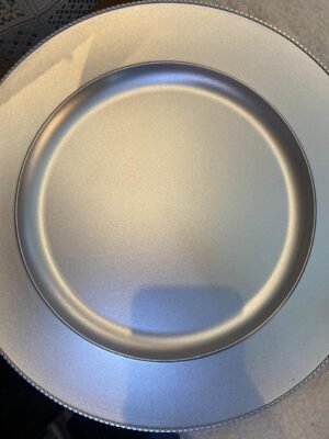 PLATOS DE SITIO C/plateados 30cm X6