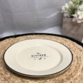 PLATO DE POSTRE ENLOZADO KITCHEN 20CM (X6 UNIDADES) BEIGE