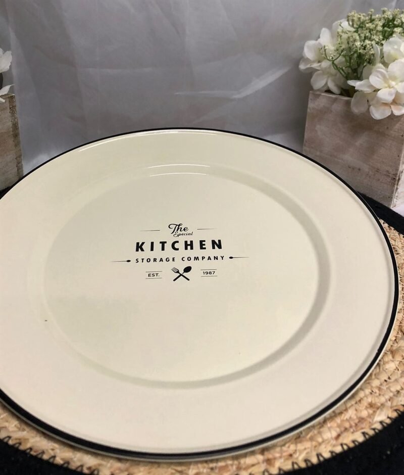 PLATO PLAYO ENLOZADO KITCHEN 25CM (X6 UNID) BEIGE