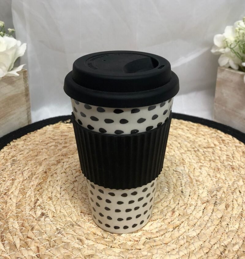 MUG DE FIBRA DE BAMBOO DOTS TAPA