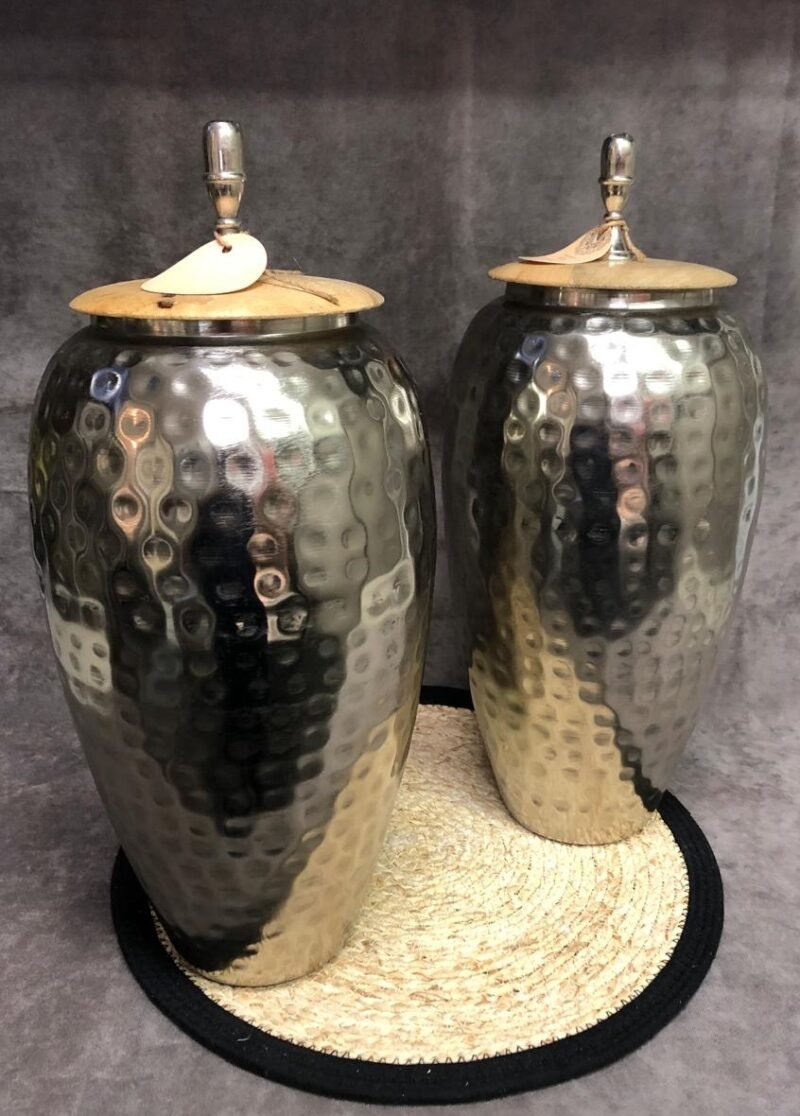 POTICHE METAL/MADERA