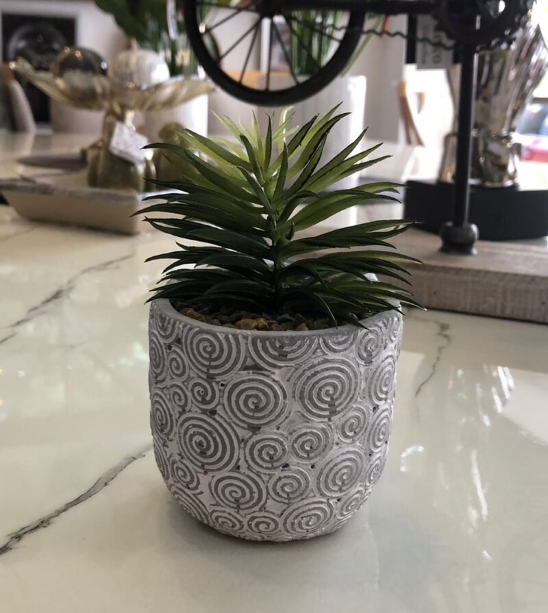 Planta c/maceta cemento n21 8x13,5cm