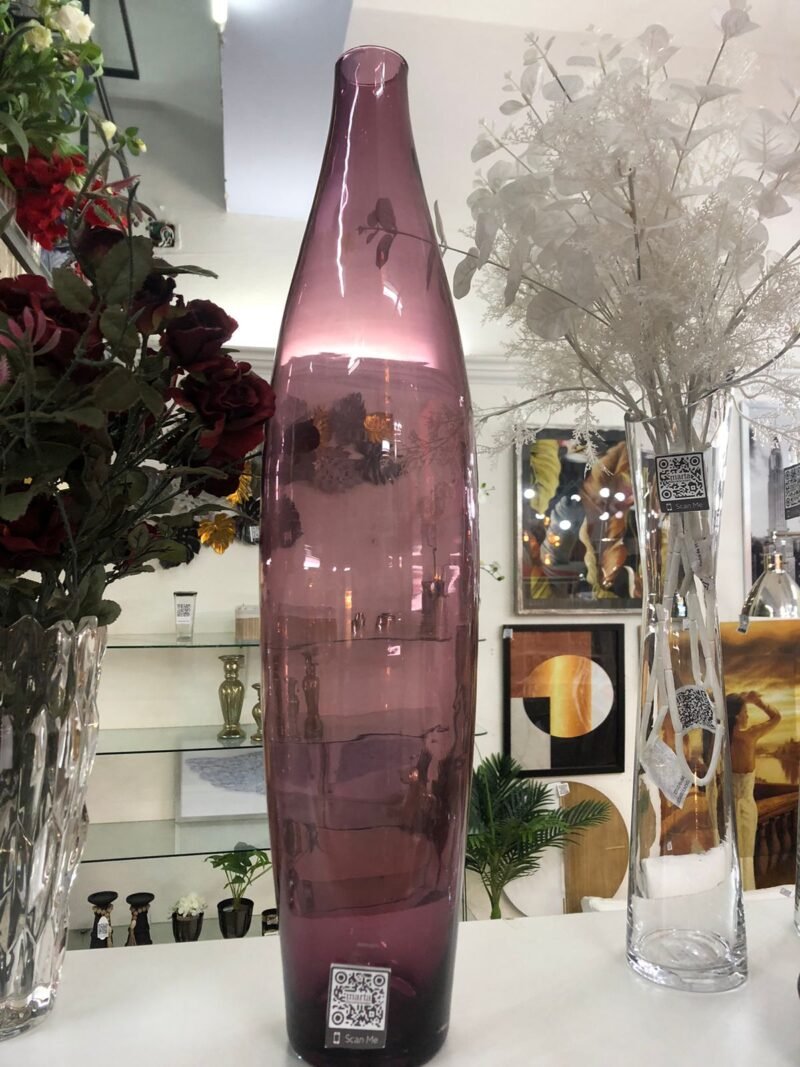 Florero Morado de Vidrio