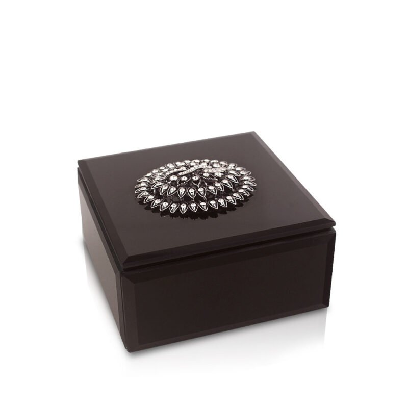 Caja chic negra 14x14 cm