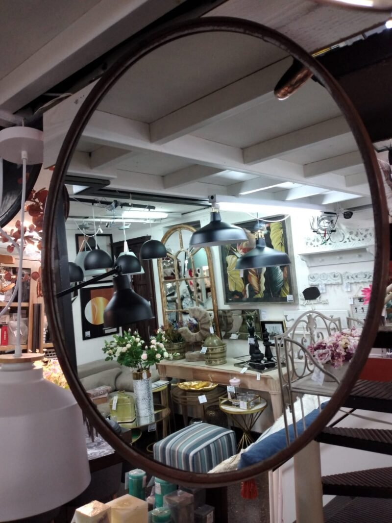 Espejo redondo Oxidado